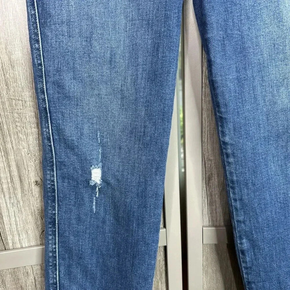Anthropologie Pilcro Jeans Straight Leg Distressed Blue Color Stretch 28 - Picture 3 of 9